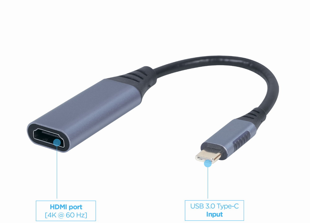 в продаже Адаптер-переходник Cablexpert USB-C - HDMI, 4К 60 Гц (A-USB3C-HDMI-01) - фото 3