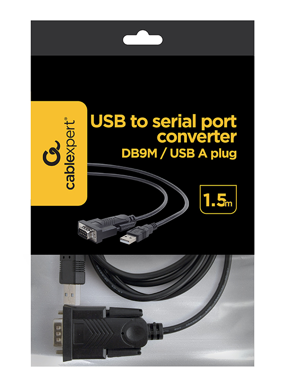 в продаже Адаптер-переходник Cablexpert USB АM/DB9M (serial port), 1.5 м (UAS-DB9M-02) - фото 3