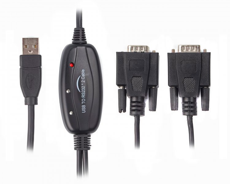 Адаптер-перехідник  Viewcon USB 2.0-2х COM (9+25pin), 1.4 м (VE591) в інтернет-магазині, головне фото