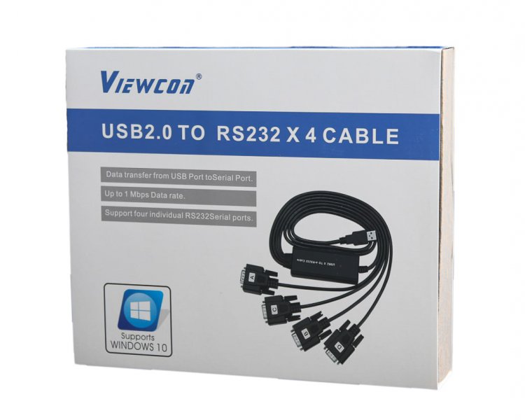 продаємо Viewcon USB 2.0-4х COM (9+25pin), 1.4 м (VE671) в Україні - фото 4