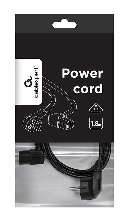Силовий кабель Cablexpert CEE7/7-C13, 1.8 м (PC-186A-VDE) відгуки - зображення 5