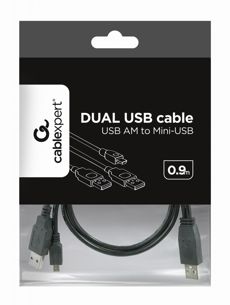 в продажу Кабель Cablexpert mini USB 2.0, AM/mini USB, 0.9 м, (CCP-USB22-AM5P-3) - фото 3