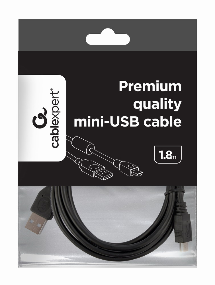 Кабель Cablexpert mini USB 2.0, AM/mini USB 5-pin, 1.8 м, (CCF-USB2-AM5P-6) ціна 89 грн - фотографія 2