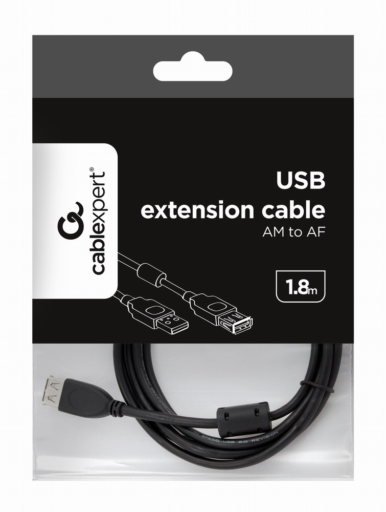 в продажу Кабель Cablexpert USB2.0, AM/АF, 1.8 м, (CCF-USB2-AMAF-6) - фото 3