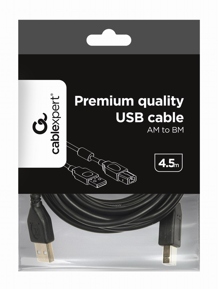 в продаже Кабель Cablexpert USB 2.0 AM/BM, 4.5 м, (CCF-USB2-AMBM-15) - фото 3