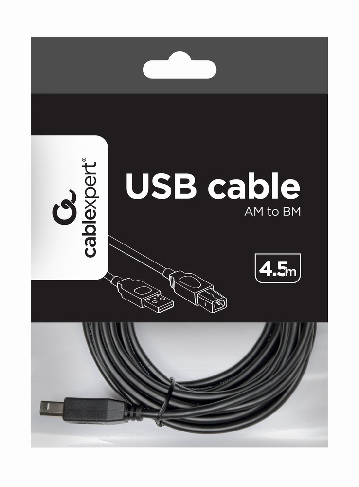 Кабель Cablexpert USB 2.0 AM/BM, 4.5 м, (CCP-USB2-AMBM-15) ціна 99 грн - фотографія 2