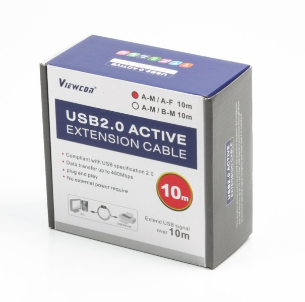 Кабель Viewcon USB 2.0 AM/AF, 10 м (VV043-10M) ціна 603 грн - фотографія 2