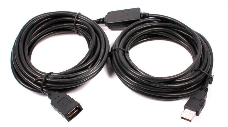 Кабель Viewcon USB 2.0 AM/AF, 10 м (VV043-10M)