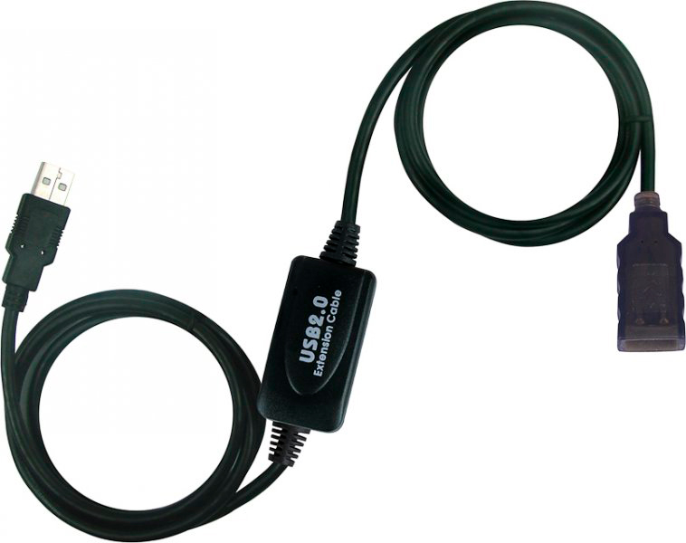 Кабель Viewcon USB 2.0 AM/AF, 15 м (VV043-15M)