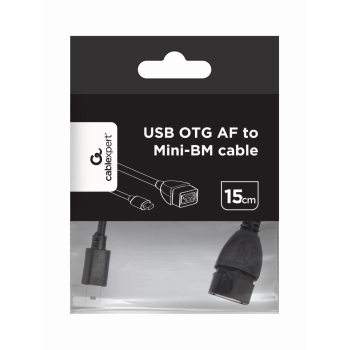 в продаже Дата кабель OTG Cablexpert OTG USB 2.0, AF/mini BM, 0.15 м (A-OTG-AFBM-002) - фото 3