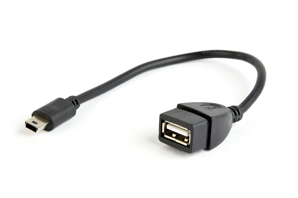 Дата кабель OTG Cablexpert OTG USB 2.0, AF/mini BM, 0.15 м (A-OTG-AFBM-002) в интернет-магазине, главное фото