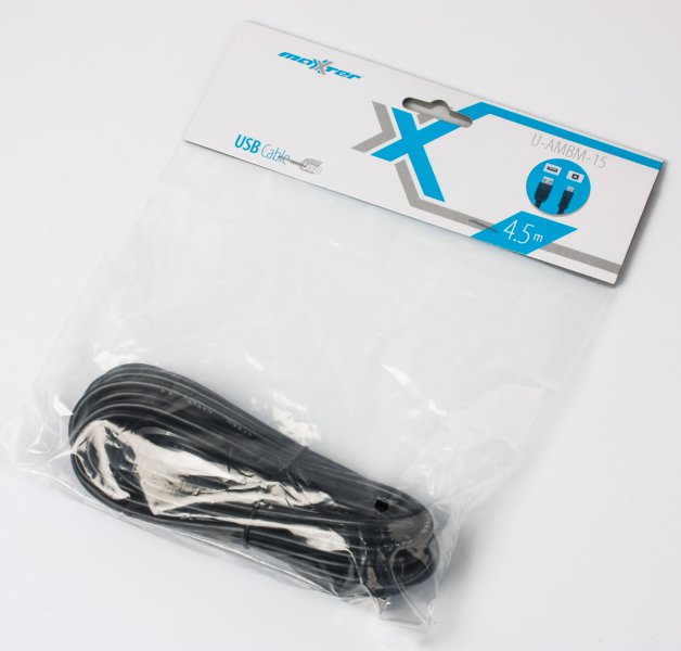 Кабель Maxxter USB2.0 AM/BM, 4.5 м, (U-AMBM-15) цена 116 грн - фотография 2