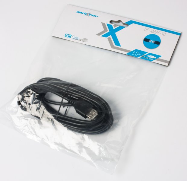 Кабель Maxxter USB2.0 AM/AF, 3 м, (UF-AMAF-10) цена 79 грн - фотография 2