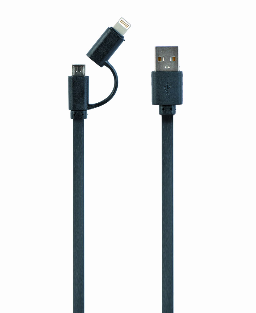 Кабель Cablexpert USB 2.0 AM/Lightning/Micro USB, 1.0 м (CC-USB2-AMLM2-1M)