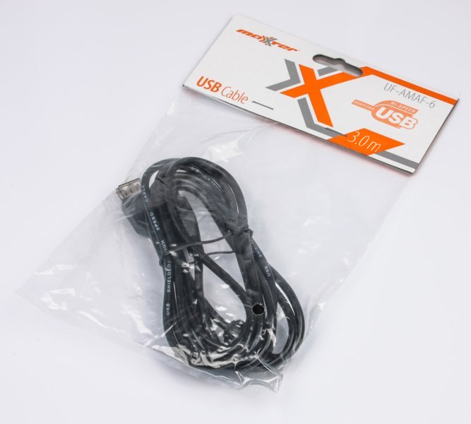 Кабель Maxxter USB 2.0 AM/AF, 3 м (U-AMAF-10) ціна 69 грн - фотографія 2