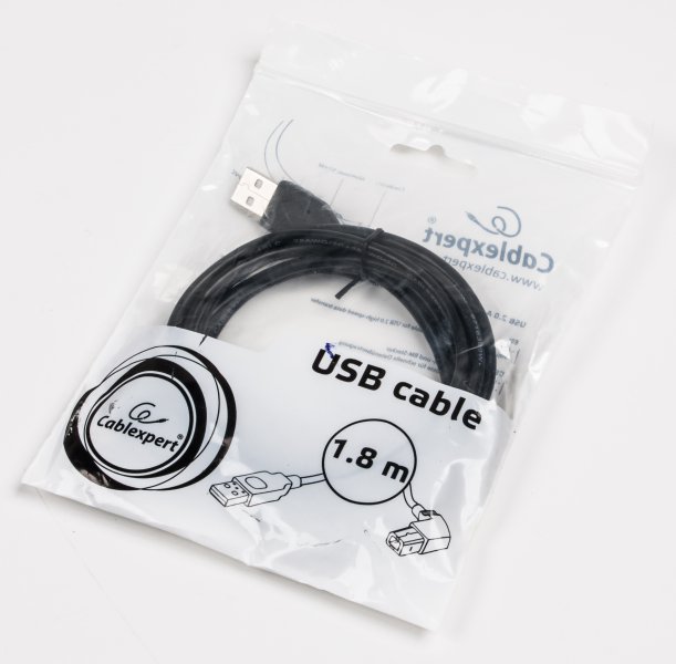 Кабель Cablexpert USB2.0 AM/BM, 1.8 м, (CCP-USB2-AMBM90-6) цена 79 грн - фотография 2
