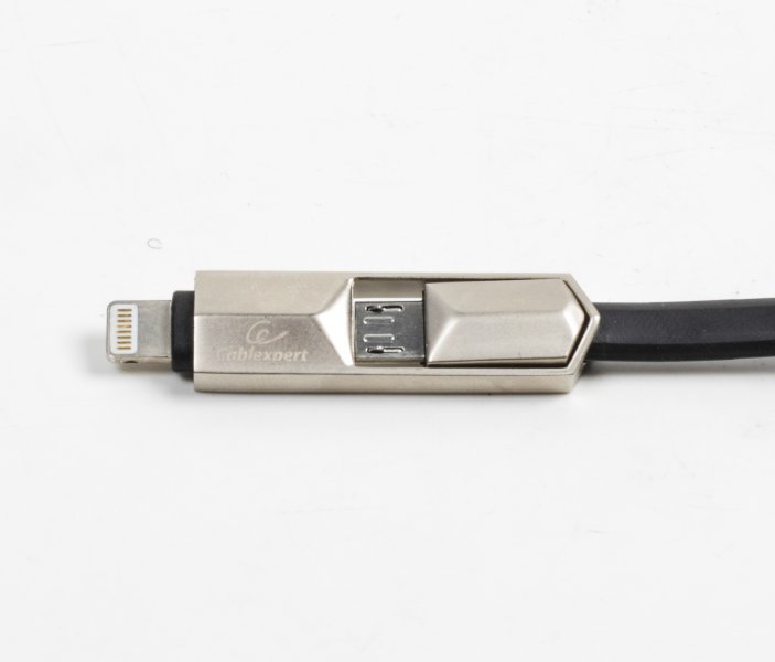 в продажу Кабель Cablexpert USB 2.0 АM/Lightning/Micro USB, 1.0 м (CCPB-ML-USB-05BK) - фото 3