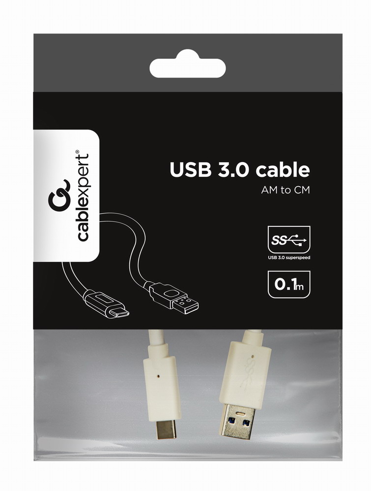 в продаже Кабель Cablexpert USB 3.0 AM/CM, 0.1 м, (CCP-USB3-AMCM-W-0.1M) - фото 3