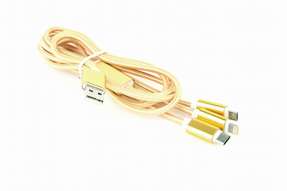 продаємо Cablexpert USB AM/Lightning/Micro/Type-C, 1.0 м (CC-USB2-AM31-1M-G) в Україні - фото 4