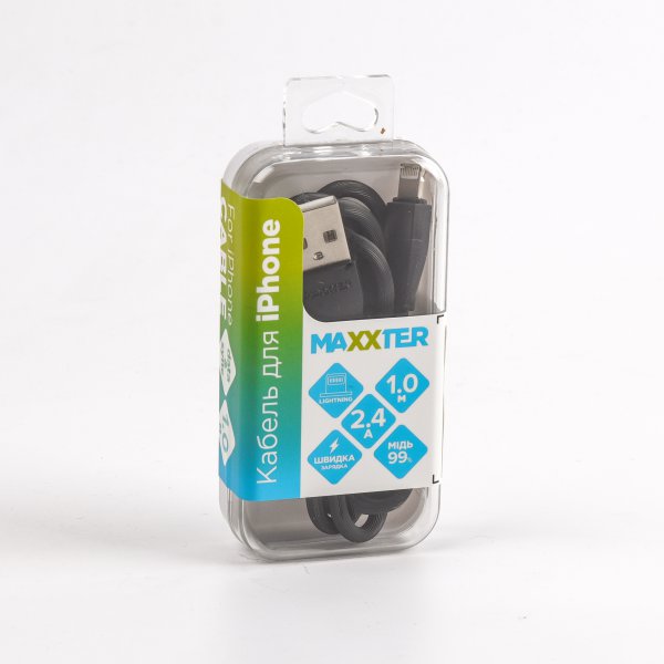 продаємо Maxxter USB 2.0 АM/Lightning, 1.0 м (UB-L-USB-01BK) в Україні - фото 4