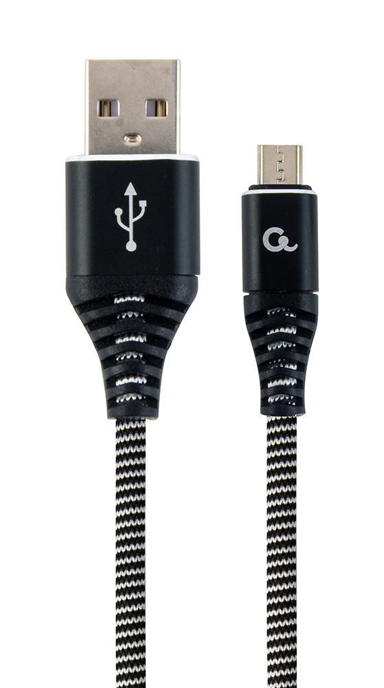 Кабель Cablexpert micro USB 2.0 AM/Micro BM (CC-USB2B-AMmBM-2M-BW) в інтернет-магазині, головне фото