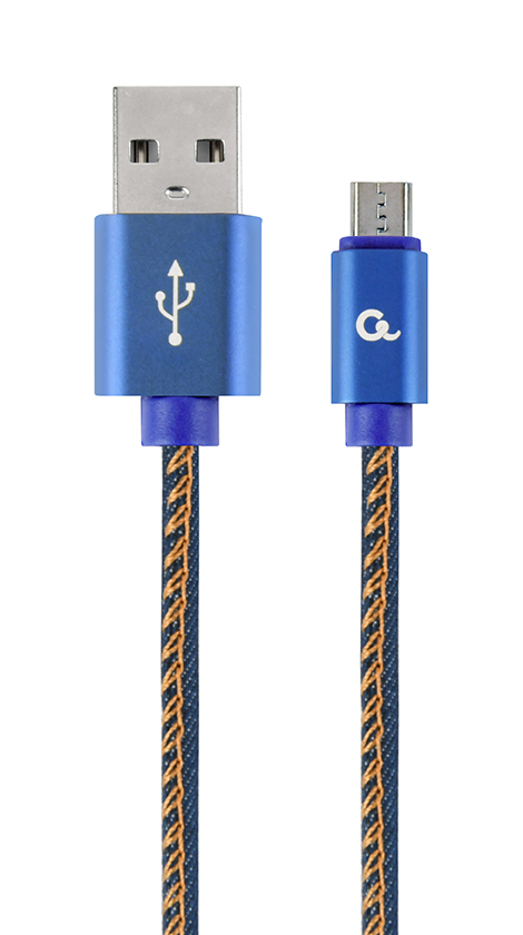 Кабель Cablexpert micro USB 2.0 AM/Micro BM (CC-USB2J-AMmBM-2M-BL) в інтернет-магазині, головне фото