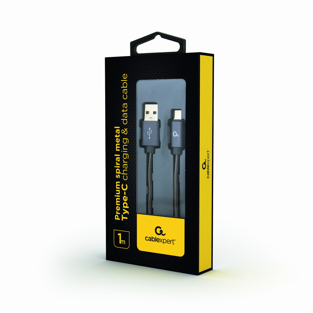 Кабель Cablexpert USB 2.0 AM/CM, 1 м (CC-USB2S-AMCM-1M-BG) ціна 169 грн - фотографія 2