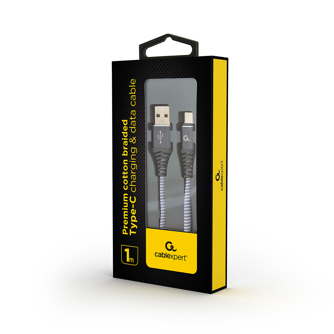 Кабель Cablexpert USB 2.0 AM/Type-C (CC-USB2B-AMCM-1M-BW2) цена 135 грн - фотография 2