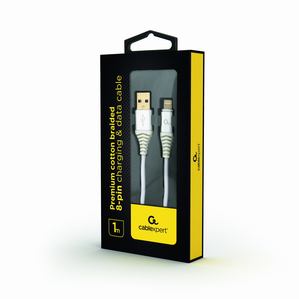 Кабель Cablexpert USB 2.0 АM/Lightning, 1.0 м (CC-USB2B-AMLM-1M-BW2) цена 135 грн - фотография 2