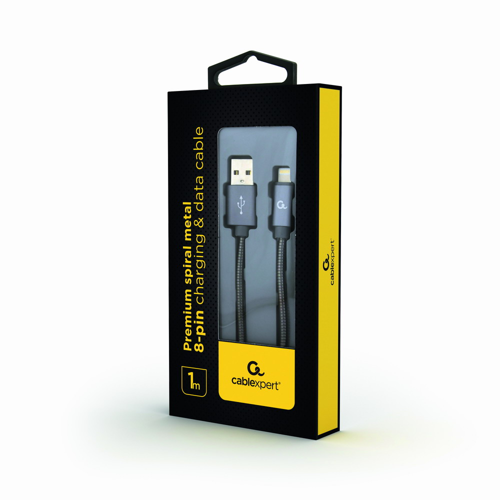Кабель Cablexpert USB 2.0 АM/Lightning, 1 м (CC-USB2S-AMLM-1M-BG) цена 169 грн - фотография 2