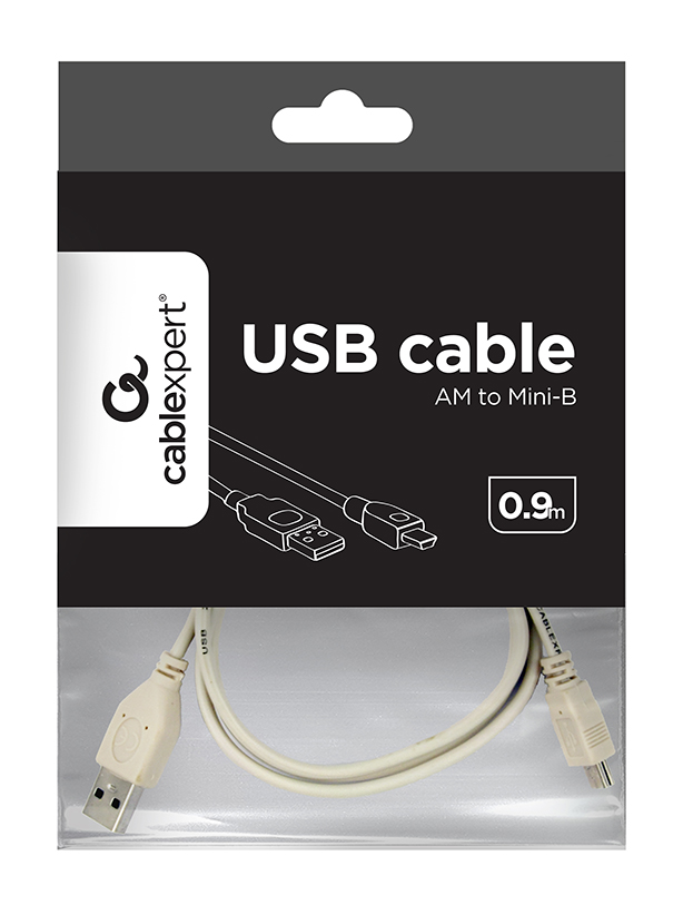 Кабель Cablexpert mini USB 2.0, AM/mini USB 5-pin, 0.9 м (CC-USB2-AM5P-3) відгуки - зображення 5
