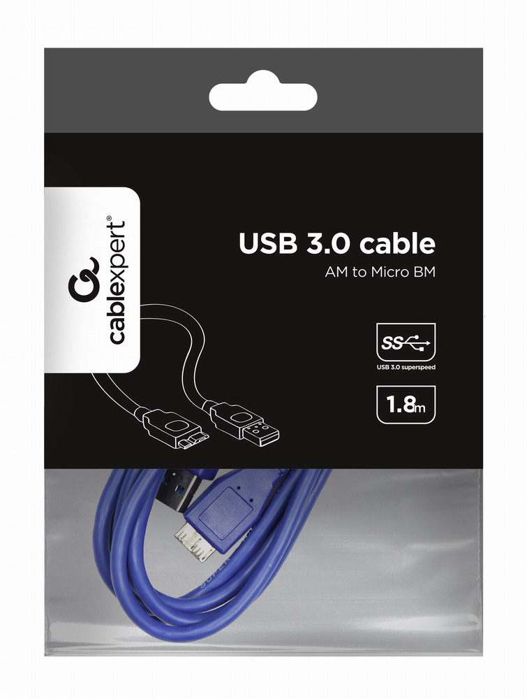 в продажу Кабель Cablexpert USB 3.0 AM/Micro BM, 1.8 м (CCP-mUSB3-AMBM-6) - фото 3