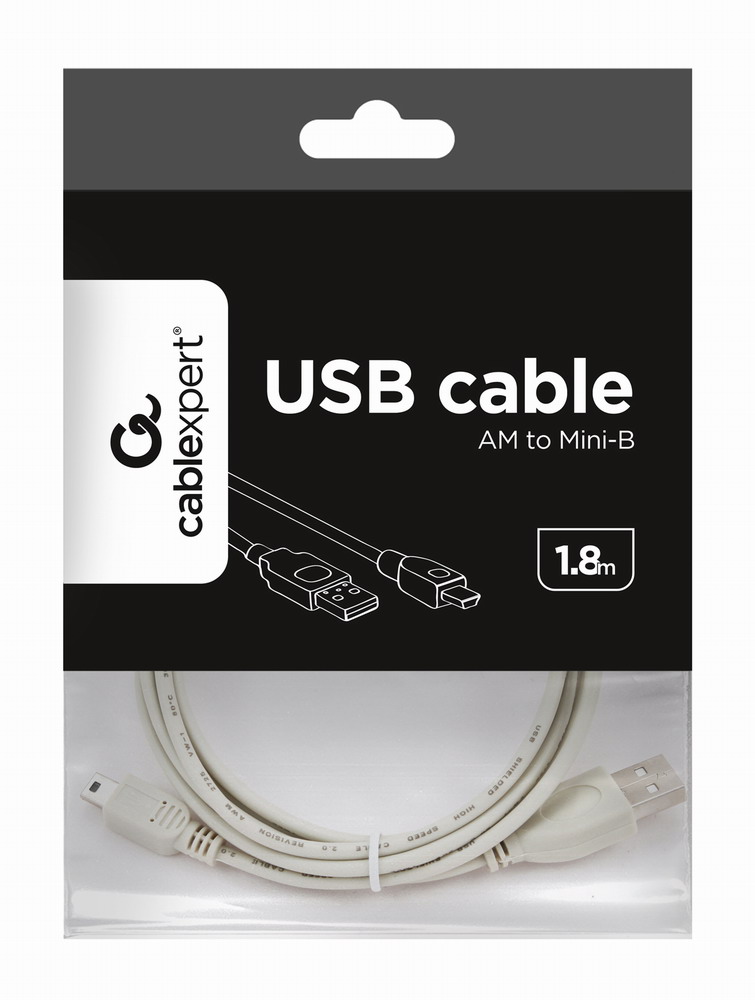 в продажу Кабель Cablexpert mini USB 2.0, AM/mini USB 5-pin, 1.8 м (CC-USB2-AM5P-6) - фото 3