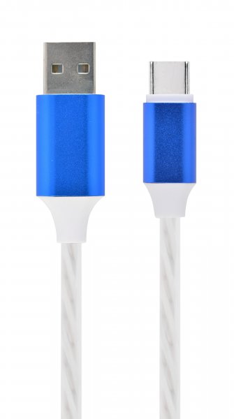 в продажу Кабель Cablexpert USB 2.0 AM/CM, 1 м 2 А (10 Вт) (CC-USB-CMLED-1M) - фото 3
