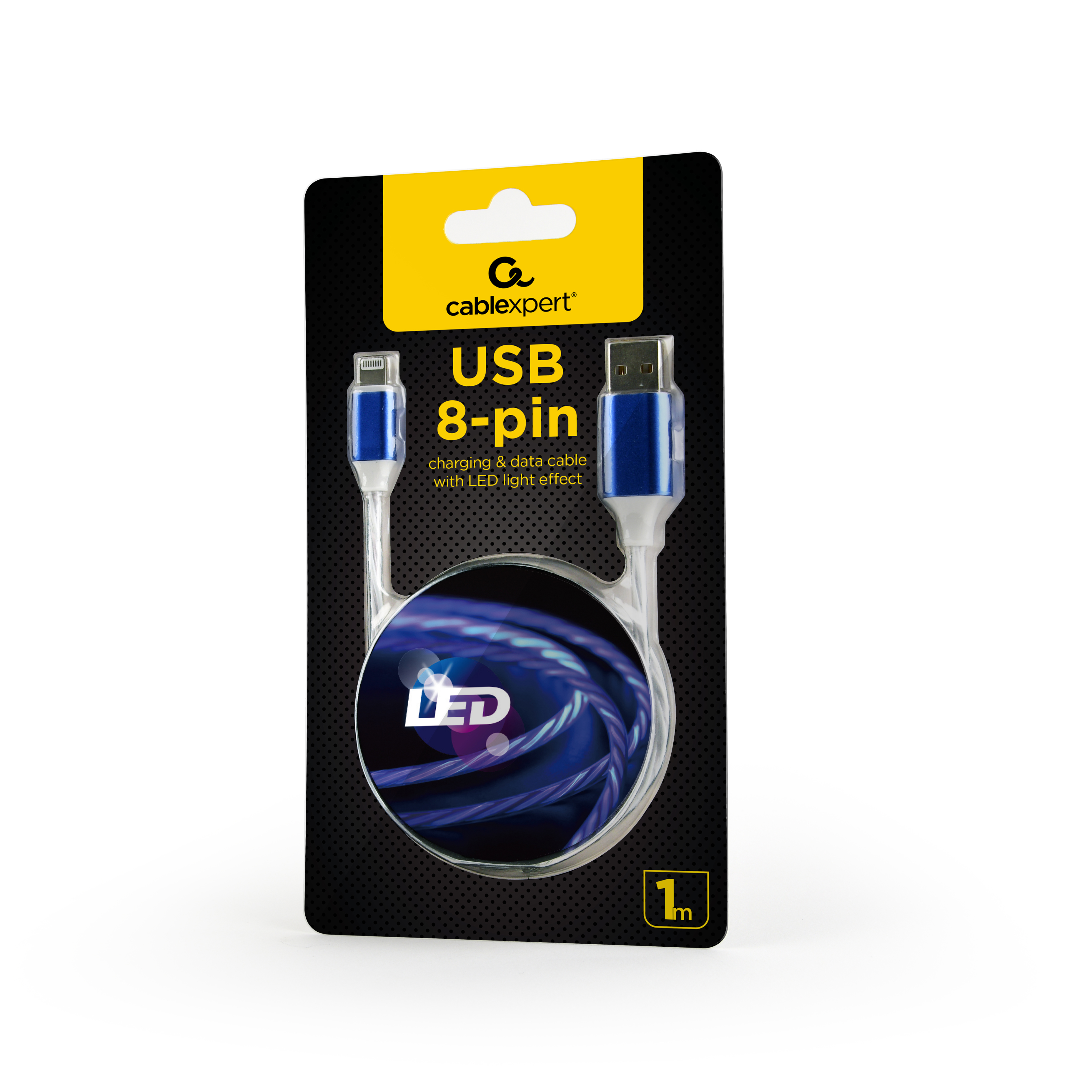 Cablexpert USB 2.0 АM/Lightning, 1.0 м, 2 А (10 Вт) (CC-USB-8PLED-1M) в магазині в Києві - фото 10