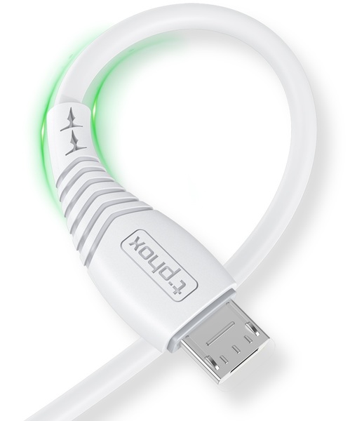 Характеристики кабель T-phox Nature T-M830 Micro USB - 3A - 1.2m White