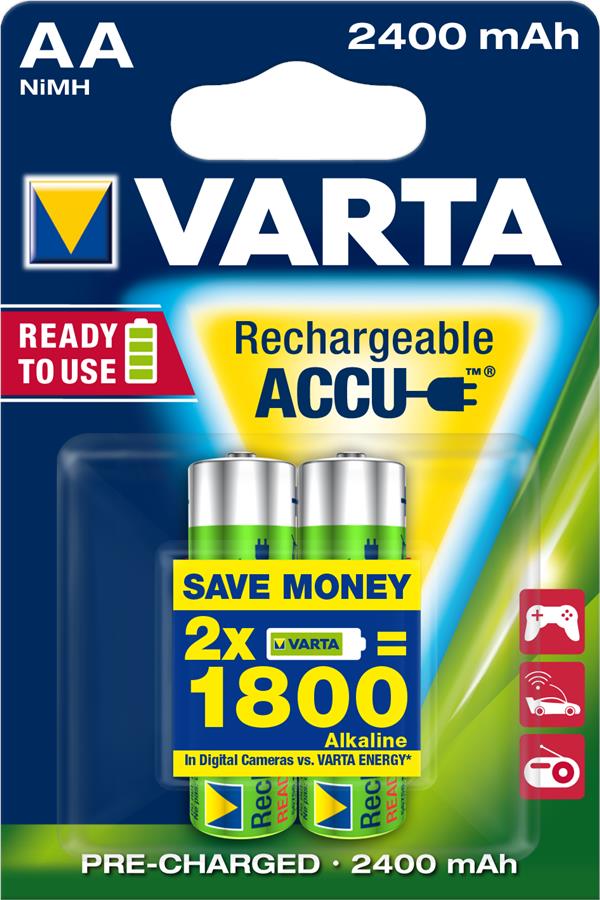 Аккумулятор VARTA Power Accu AA 2400mAh*2 (56756101402) в интернет-магазине, главное фото
