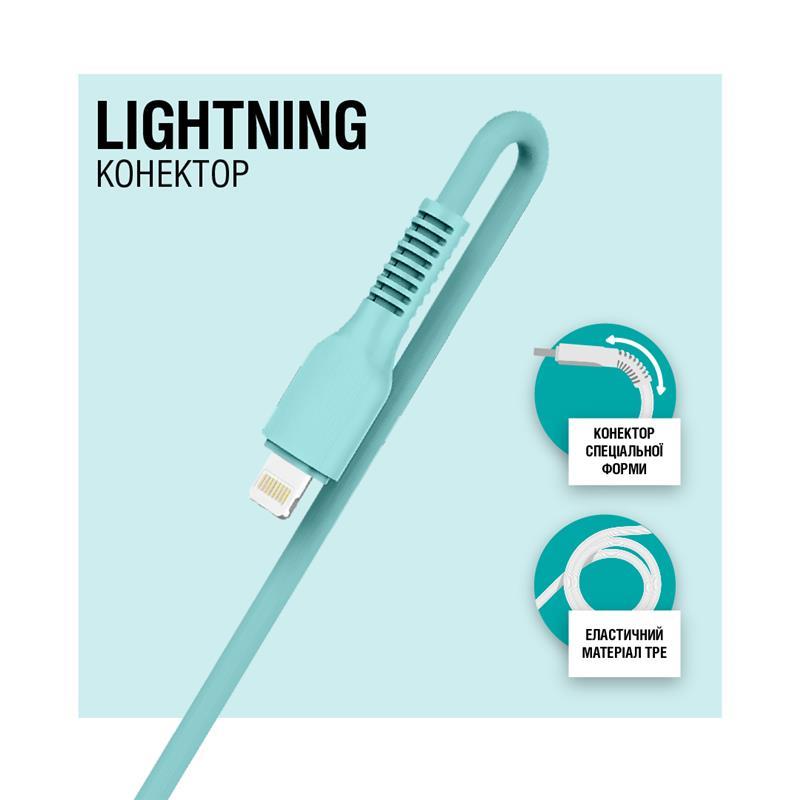 в продаже Кабель ACCLAB AL-CBCOLOR-L1MT USB-Lightning 1.2м Mint (1283126518195) - фото 3