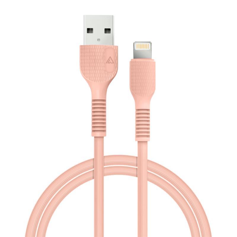 Кабель ACCLAB AL-CBCOLOR-L1PH USB-Lightning 1.2м Peach (1283126518201) в інтернет-магазині, головне фото