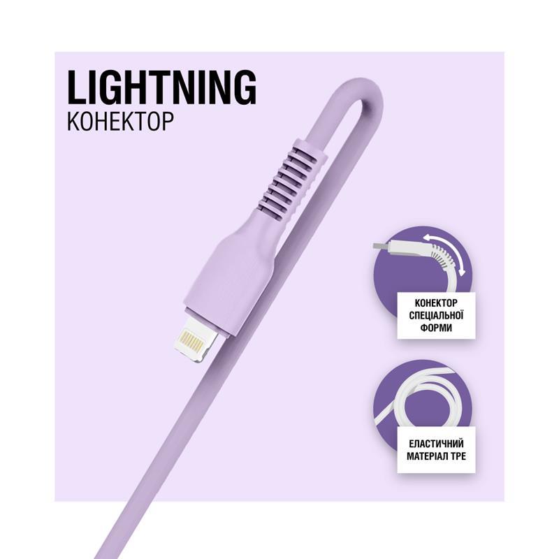 в продаже Кабель ACCLAB AL-CBCOLOR-L1PP USB-Lightning 1.2м Purple (1283126518218) - фото 3
