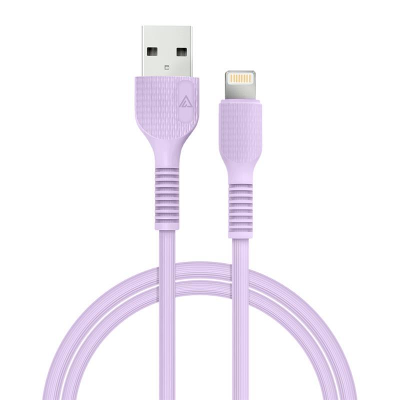 Кабель ACCLAB AL-CBCOLOR-L1PP USB-Lightning 1.2м Purple (1283126518218) в інтернет-магазині, головне фото