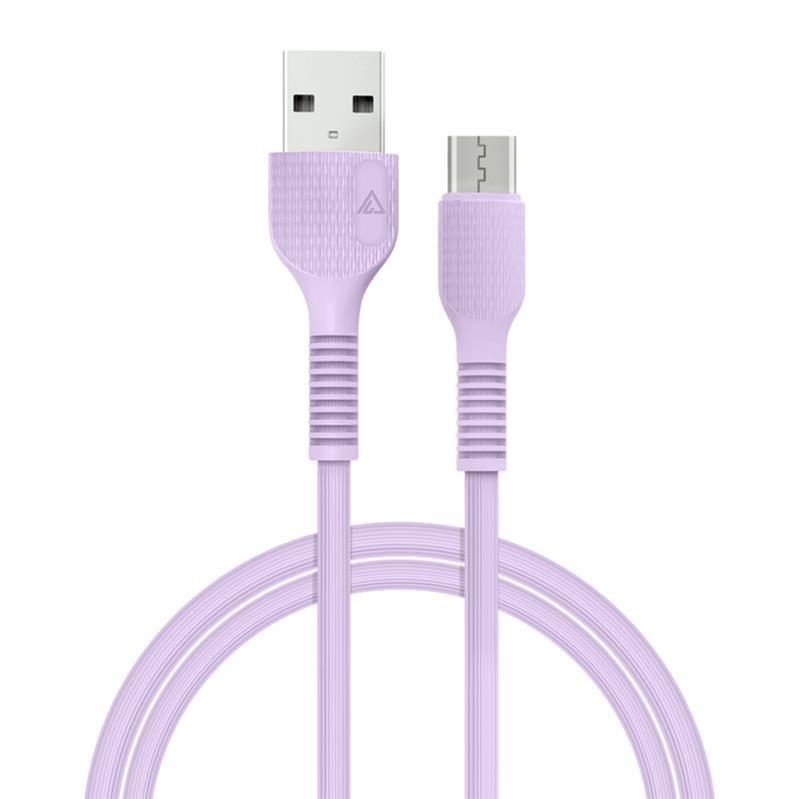 Кабель ACCLAB AL-CBCOLOR-M1PP USB-microUSB 1.2м Purple (1283126518126) в Житомирі