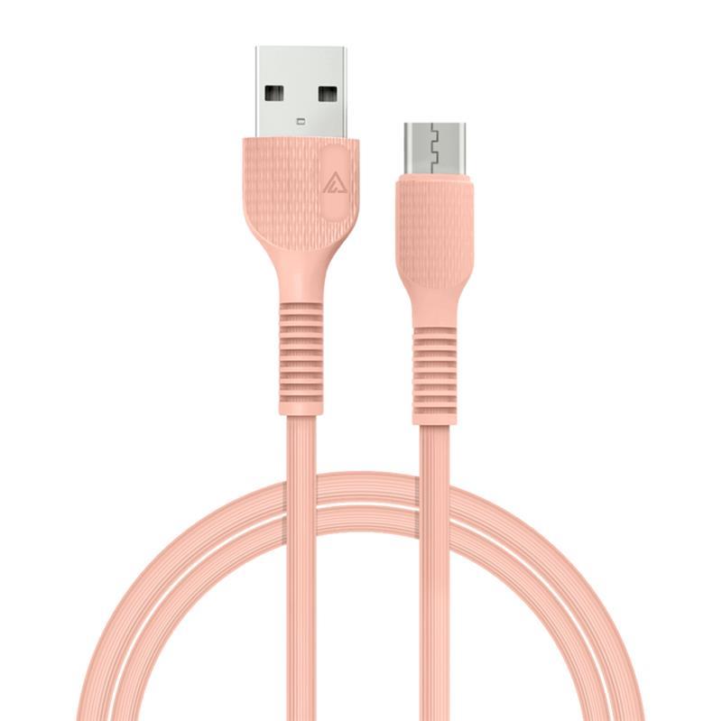 Цена кабель ACCLAB AL-CBCOLOR-M1PH USB-microUSB 1.2м Peach (1283126518164) в Кривом Роге