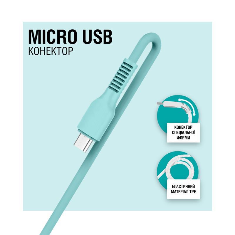 в продаже Кабель ACCLAB AL-CBCOLOR-M1MT USB-microUSB 1.2м Mint (1283126518140) - фото 3