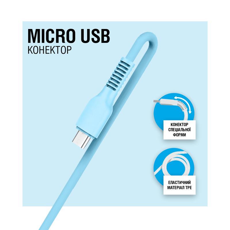 в продажу Кабель ACCLAB AL-CBCOLOR-M1BL USB-microUSB 1.2м Blue (1283126518133) - фото 3