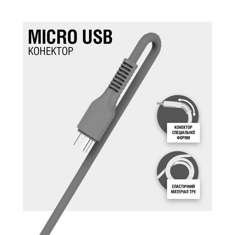 в продажу Кабель ACCLAB AL-CBCOLOR-M1BK USB-microUSB 1.2м Black (1283126518119) - фото 3