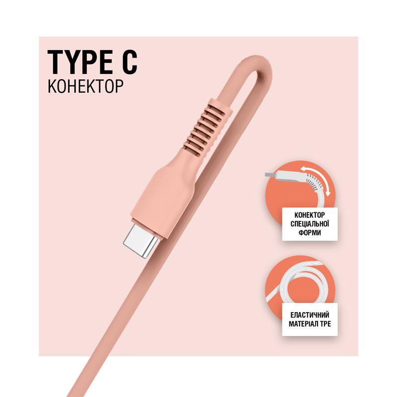 в продаже Кабель ACCLAB AL-CBCOLOR-T1PH USB-USB Type-C 1.2м Peach (1283126518263) - фото 3