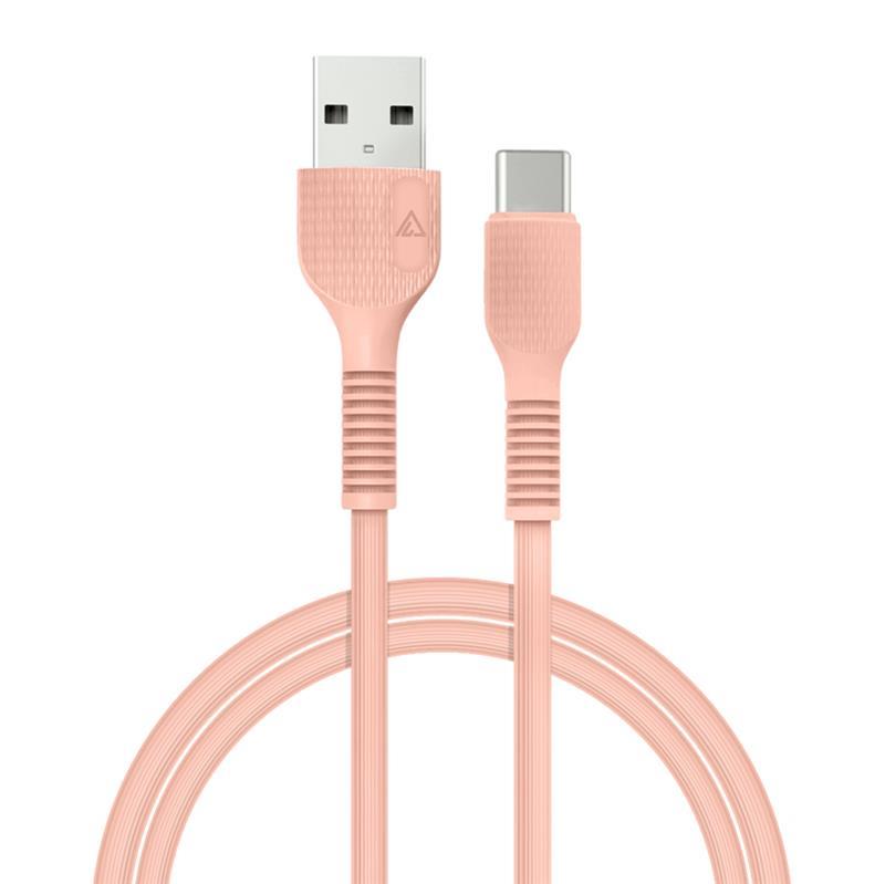 Кабель ACCLAB AL-CBCOLOR-T1PH USB-USB Type-C 1.2м Peach (1283126518263) в интернет-магазине, главное фото