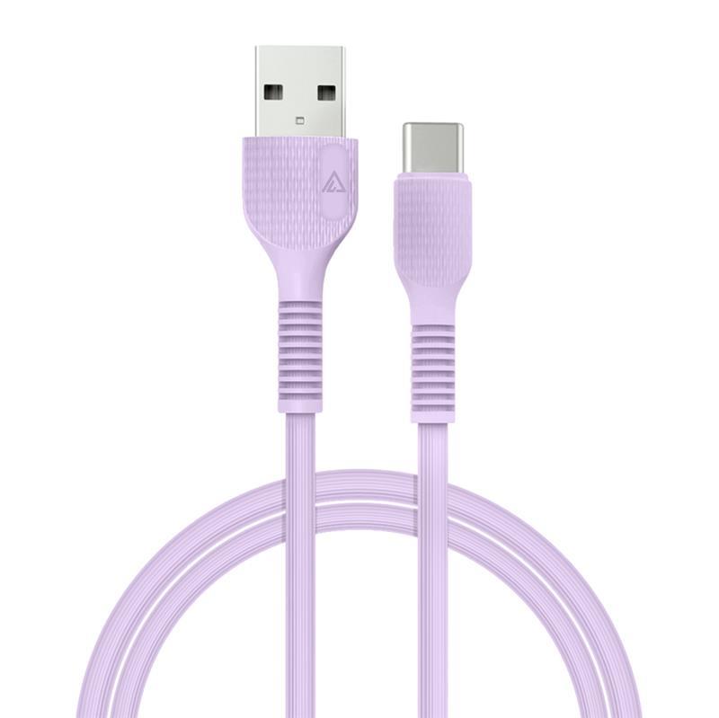Купить кабель ACCLAB AL-CBCOLOR-T1PP USB-USB Type-C 1.2м Purple (1283126518270) в Ровно