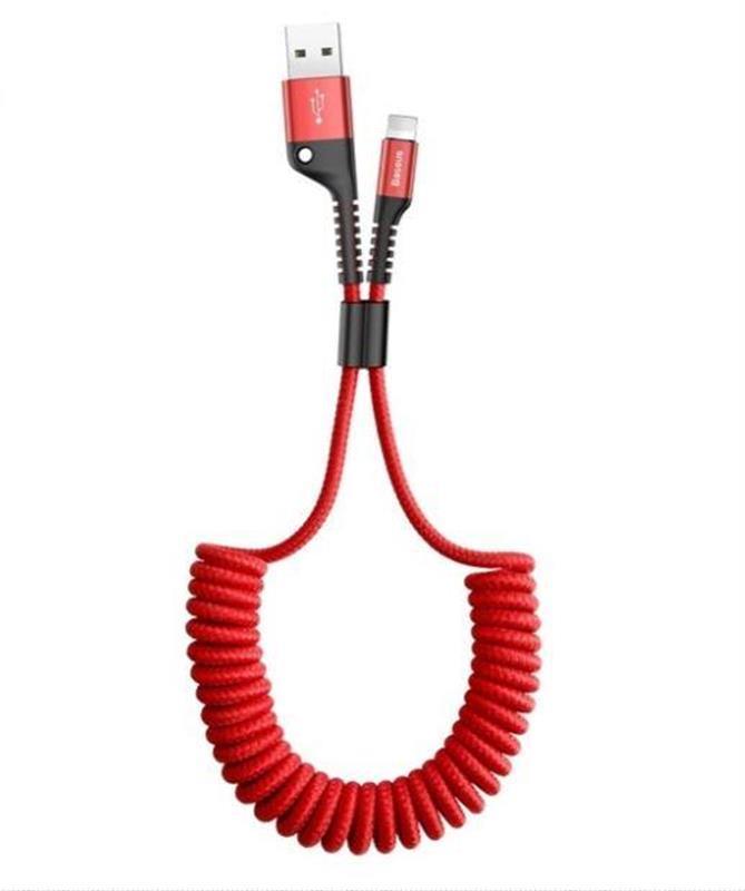 Кабель Baseus Fish eye Spring Data USB-Lightning, 1м Red (CALSR-09)